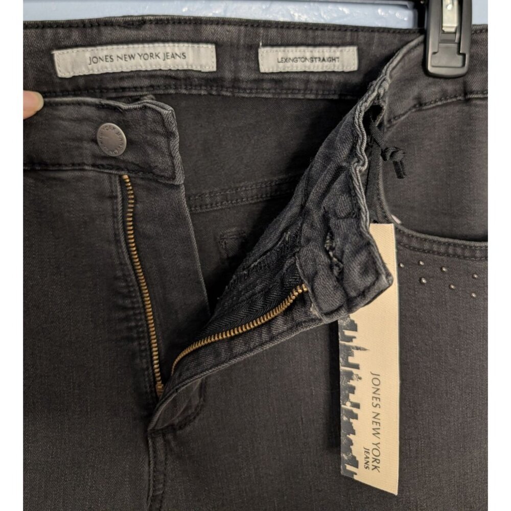 Jones New York Womens Graphite Straight Leg Jeans 20W Regular Secret Slimming Fe - Picture 4 of 14